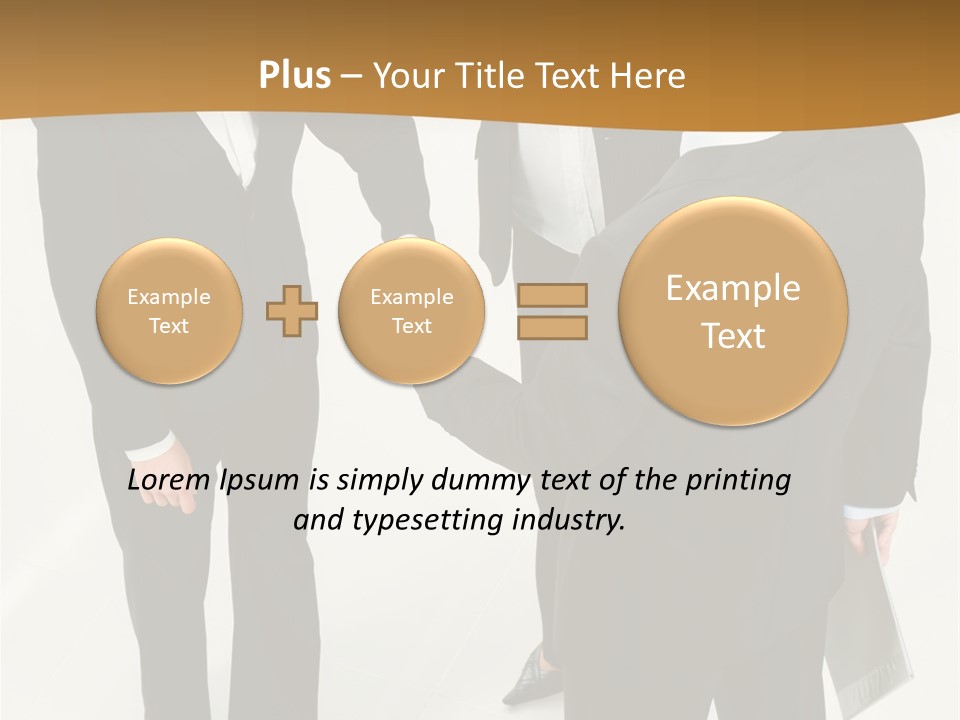 A Group Of Business People Shaking Hands PowerPoint Template