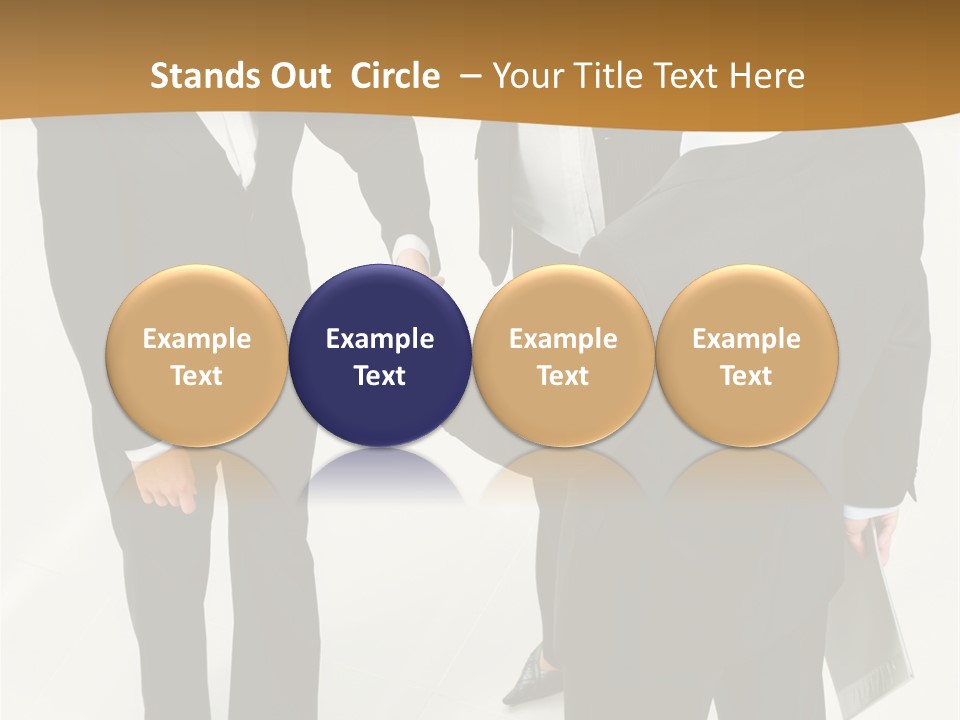A Group Of Business People Shaking Hands PowerPoint Template