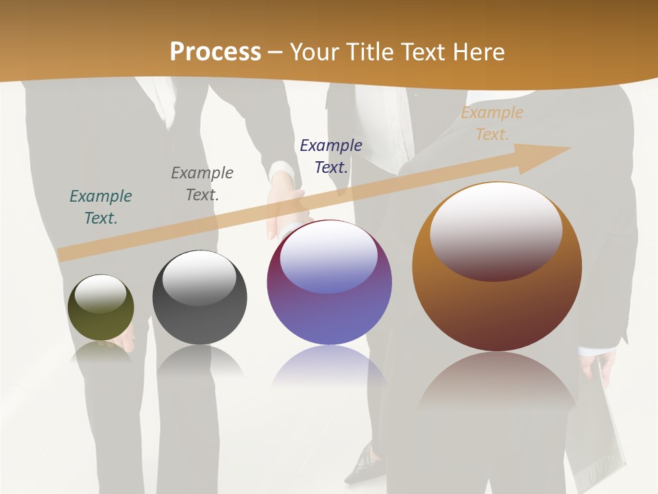 A Group Of Business People Shaking Hands PowerPoint Template