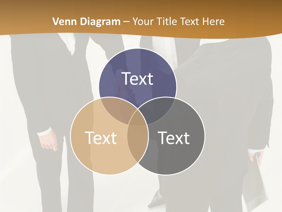 A Group Of Business People Shaking Hands PowerPoint Template