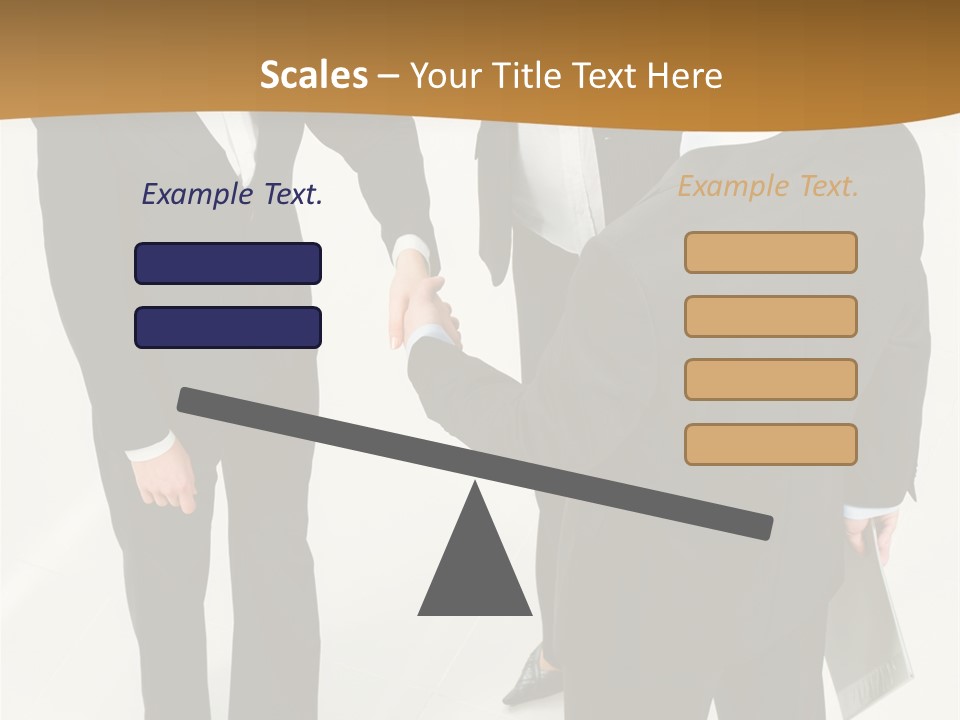 A Group Of Business People Shaking Hands PowerPoint Template