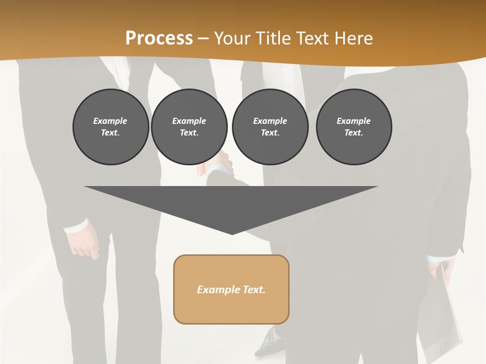A Group Of Business People Shaking Hands PowerPoint Template
