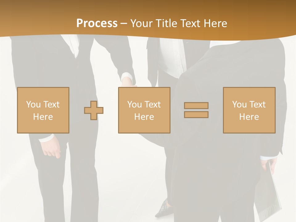 A Group Of Business People Shaking Hands PowerPoint Template