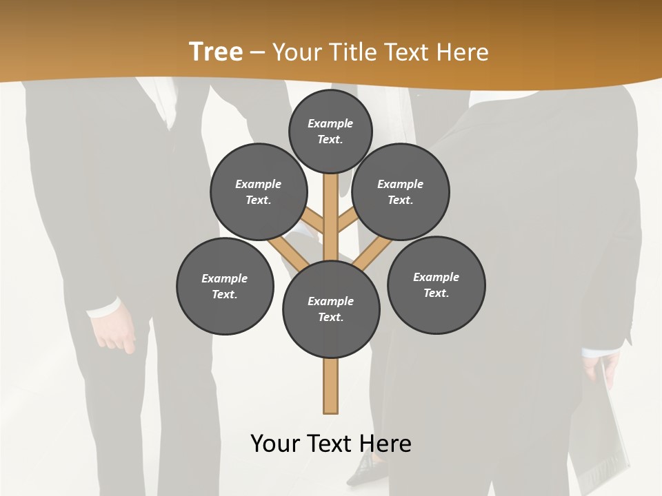 A Group Of Business People Shaking Hands PowerPoint Template