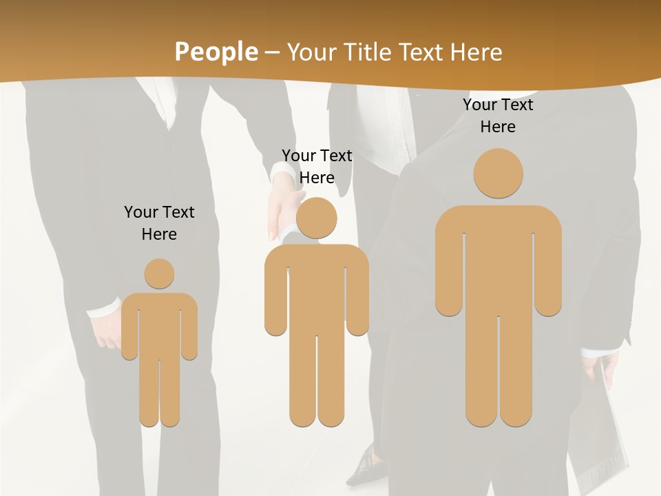 A Group Of Business People Shaking Hands PowerPoint Template