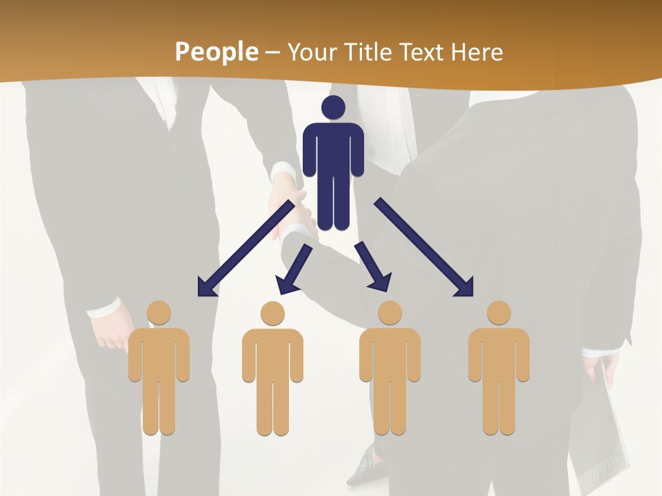 A Group Of Business People Shaking Hands PowerPoint Template