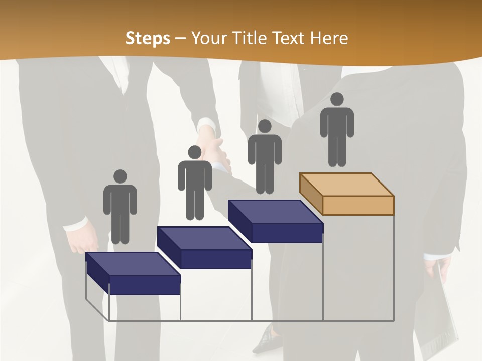 A Group Of Business People Shaking Hands PowerPoint Template