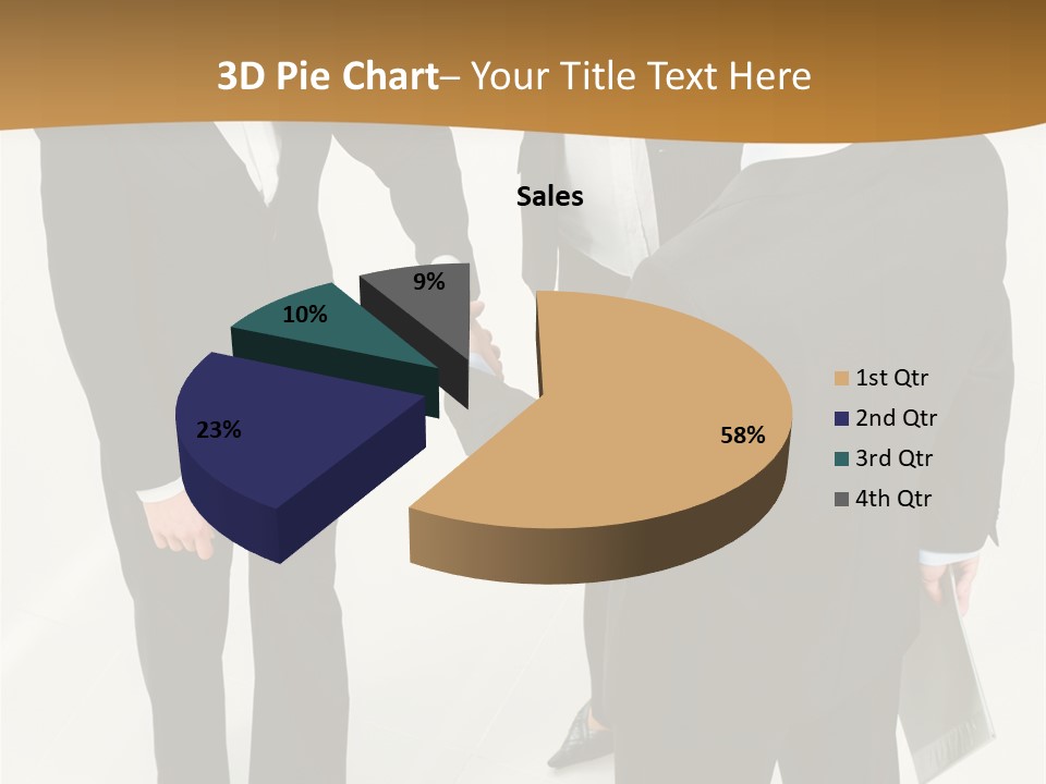 A Group Of Business People Shaking Hands PowerPoint Template