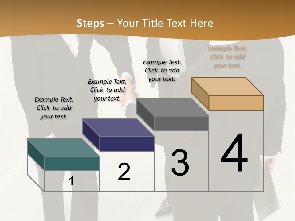 A Group Of Business People Shaking Hands PowerPoint Template