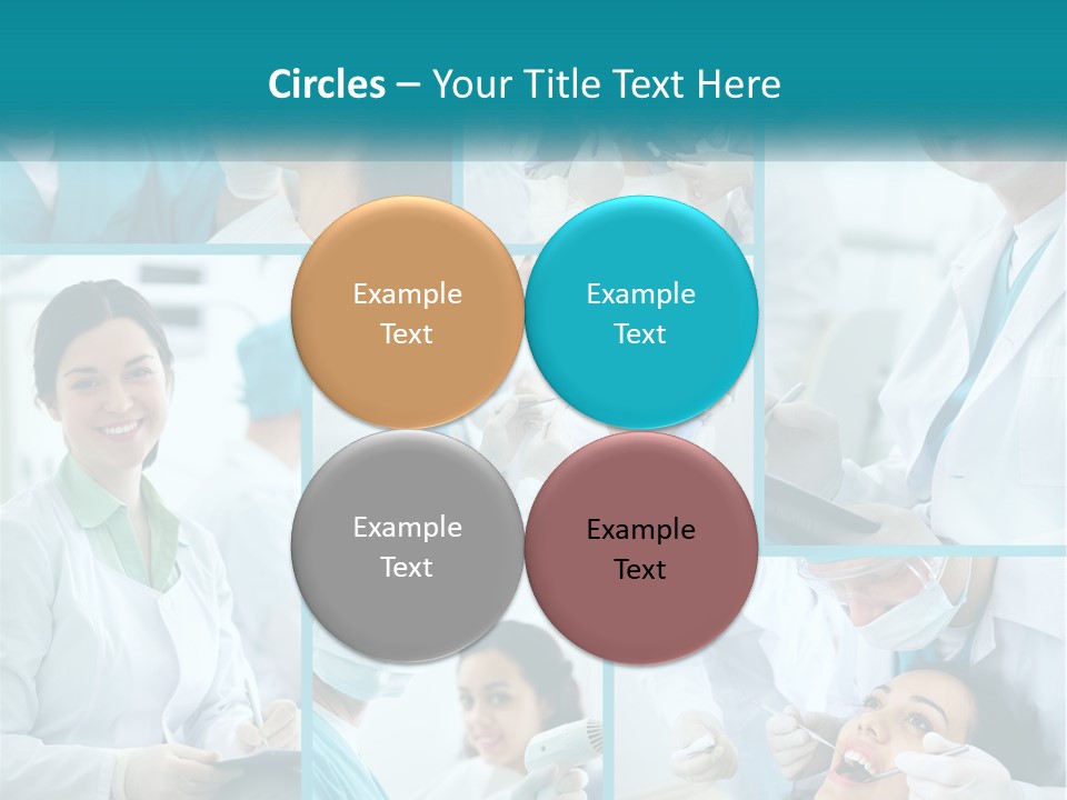 A Collage Of Photos Of A Dentist And A Patient PowerPoint Template