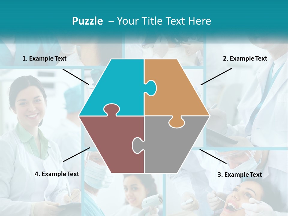 A Collage Of Photos Of A Dentist And A Patient PowerPoint Template