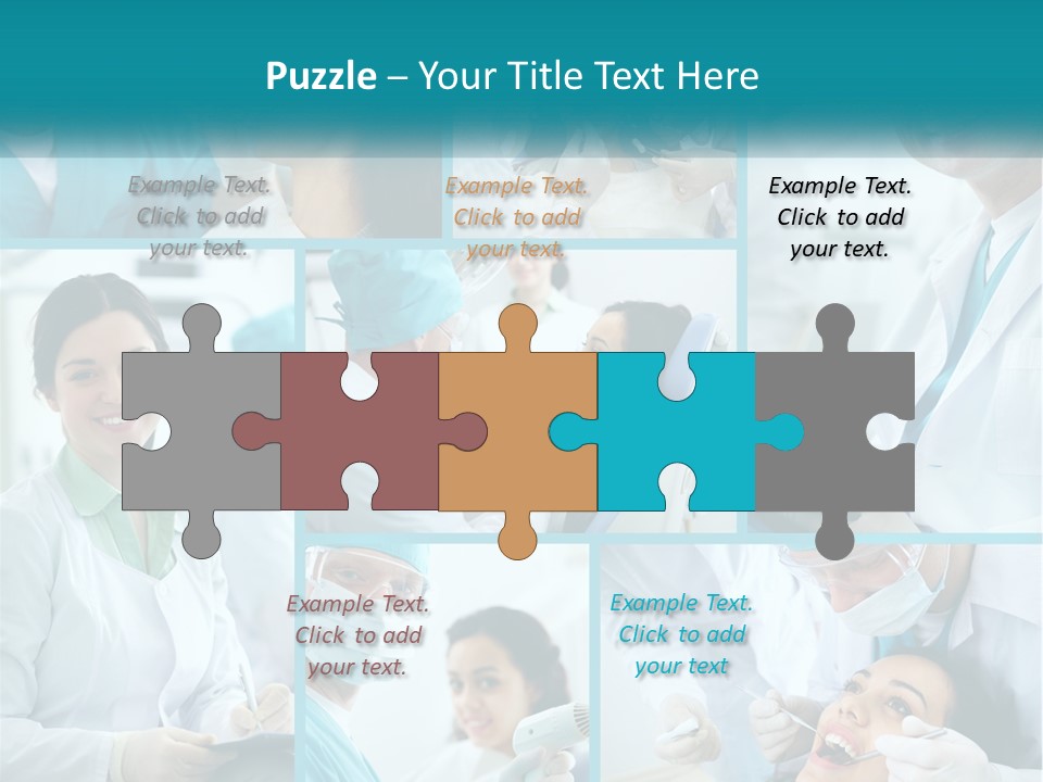 A Collage Of Photos Of A Dentist And A Patient PowerPoint Template