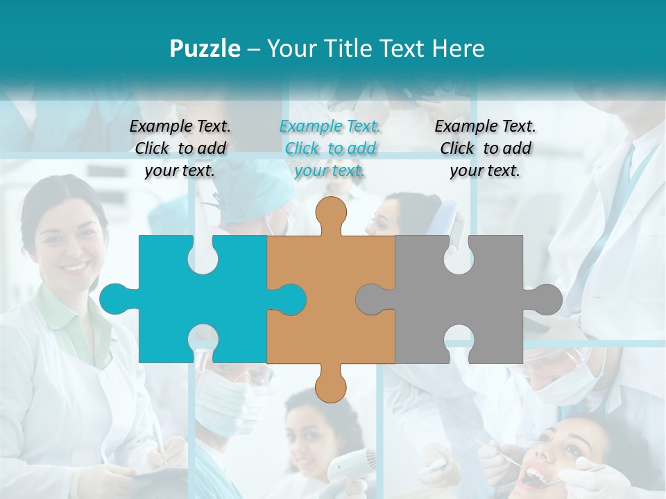 A Collage Of Photos Of A Dentist And A Patient PowerPoint Template