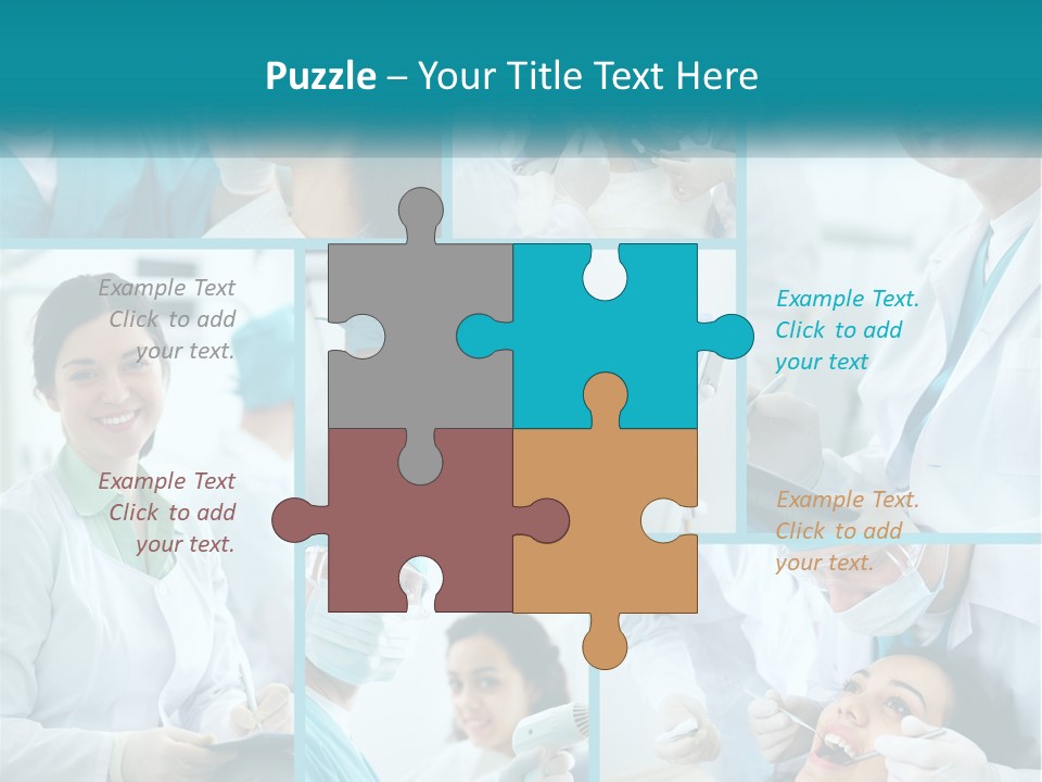 A Collage Of Photos Of A Dentist And A Patient PowerPoint Template