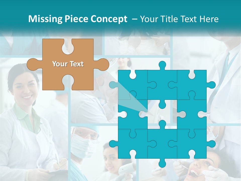 A Collage Of Photos Of A Dentist And A Patient PowerPoint Template