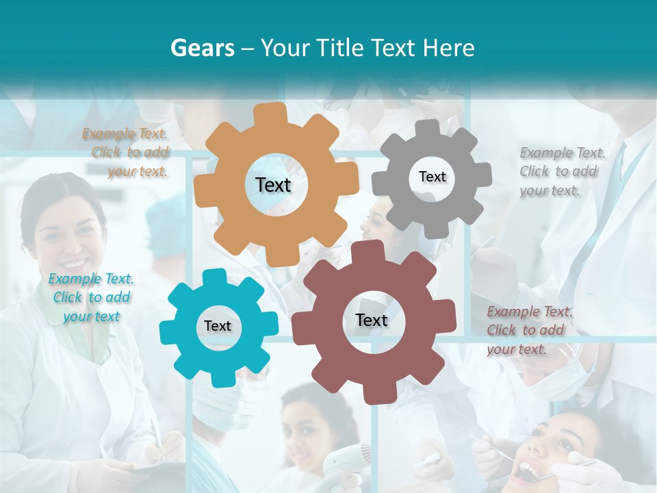 A Collage Of Photos Of A Dentist And A Patient PowerPoint Template