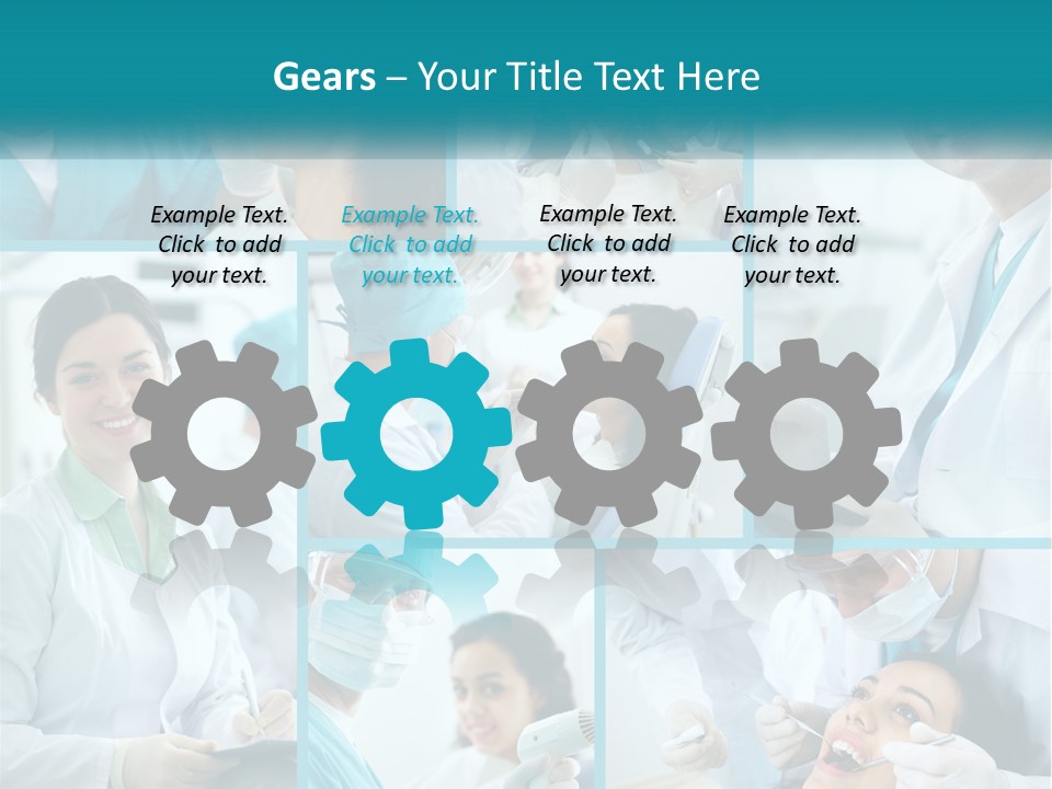 A Collage Of Photos Of A Dentist And A Patient PowerPoint Template