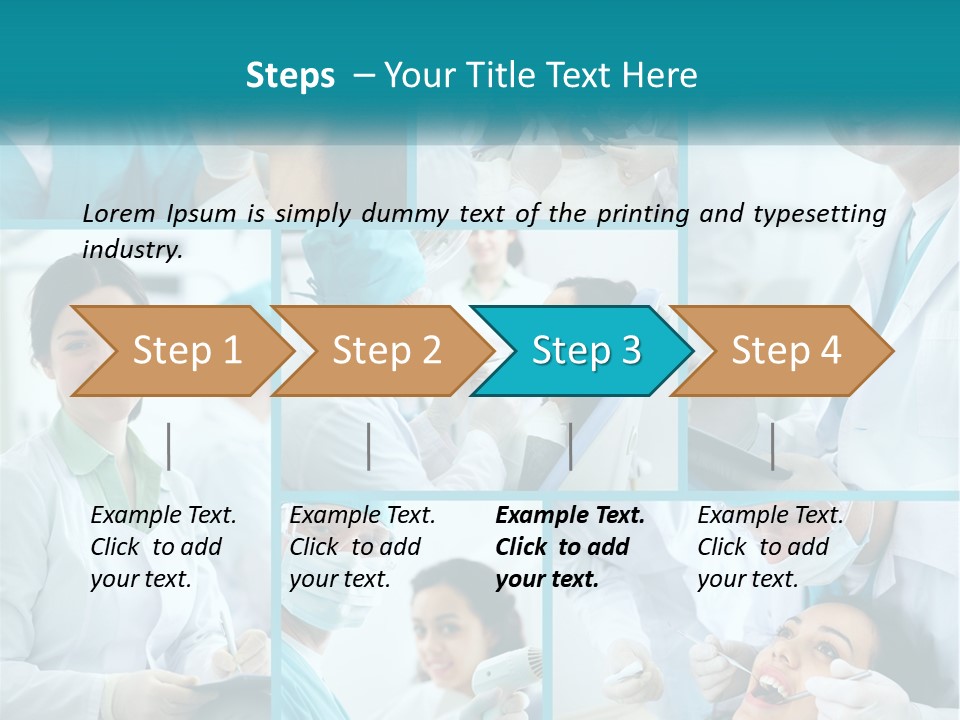 A Collage Of Photos Of A Dentist And A Patient PowerPoint Template