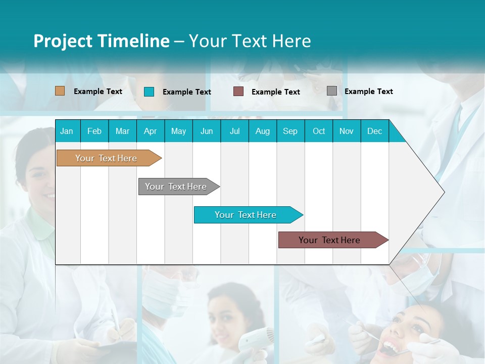 A Collage Of Photos Of A Dentist And A Patient PowerPoint Template