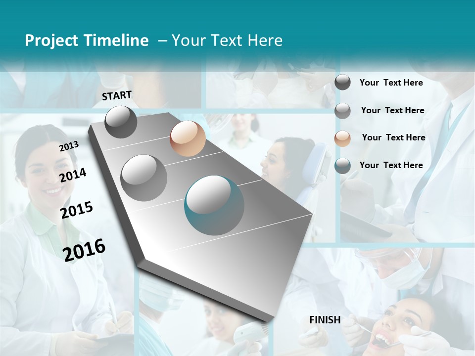 A Collage Of Photos Of A Dentist And A Patient PowerPoint Template