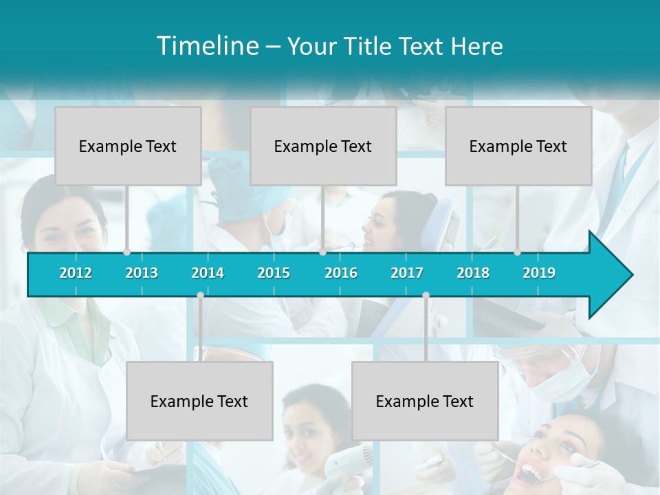 A Collage Of Photos Of A Dentist And A Patient PowerPoint Template
