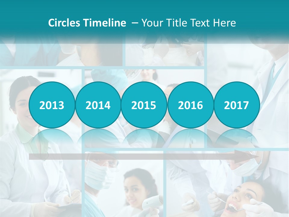 A Collage Of Photos Of A Dentist And A Patient PowerPoint Template