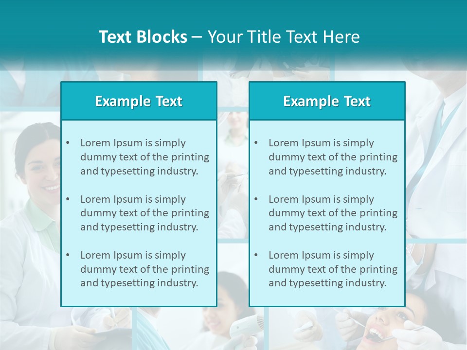 A Collage Of Photos Of A Dentist And A Patient PowerPoint Template