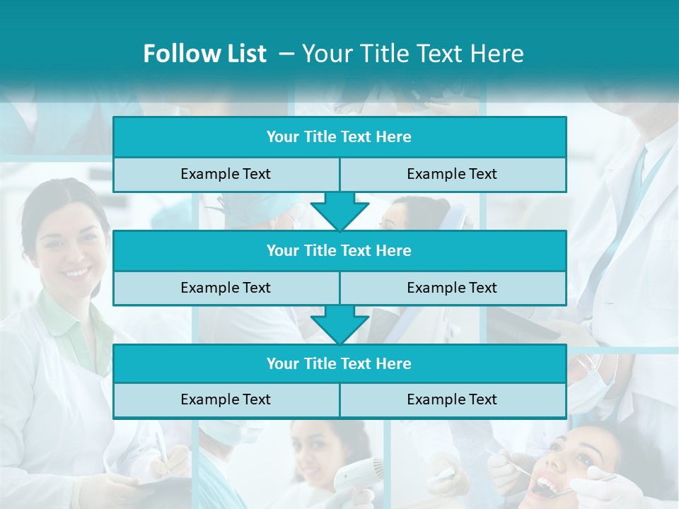 A Collage Of Photos Of A Dentist And A Patient PowerPoint Template