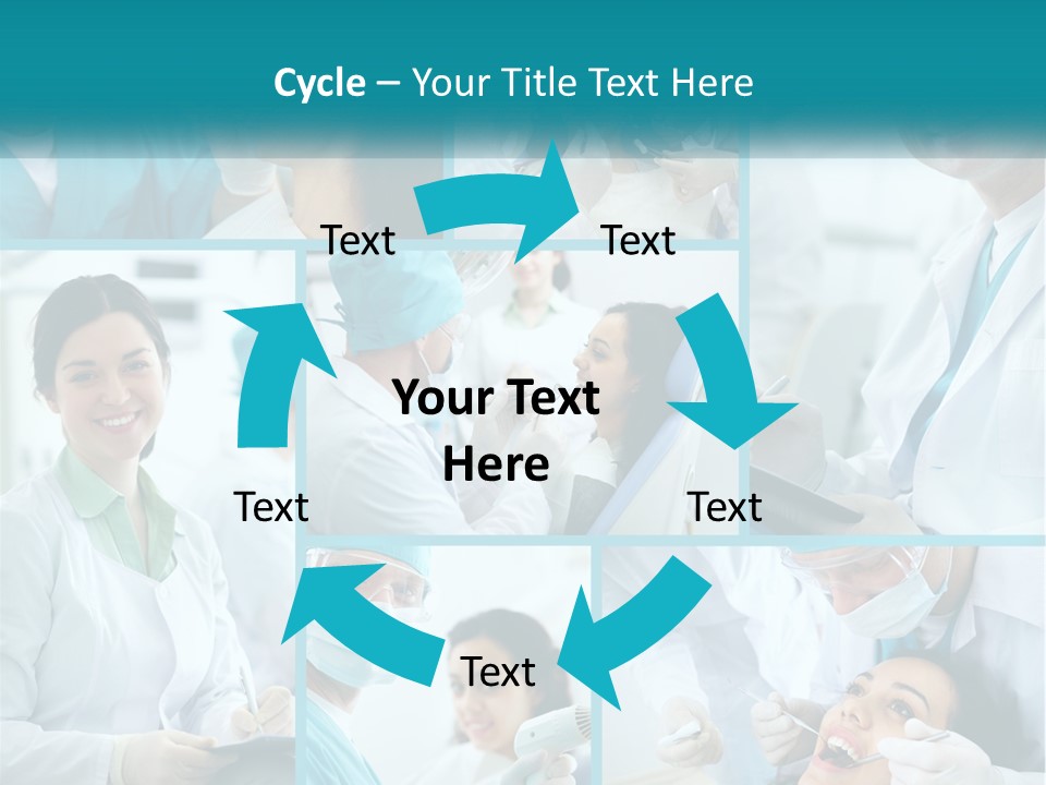 A Collage Of Photos Of A Dentist And A Patient PowerPoint Template