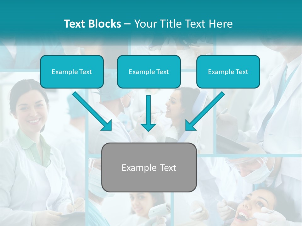 A Collage Of Photos Of A Dentist And A Patient PowerPoint Template