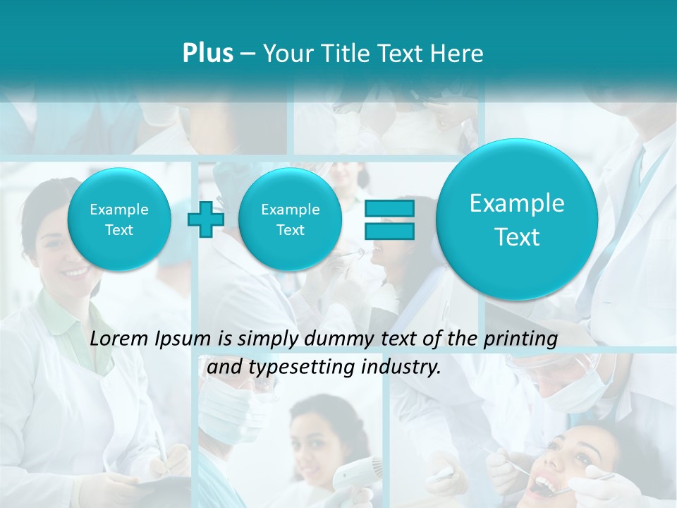 A Collage Of Photos Of A Dentist And A Patient PowerPoint Template