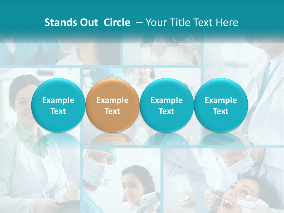 A Collage Of Photos Of A Dentist And A Patient PowerPoint Template