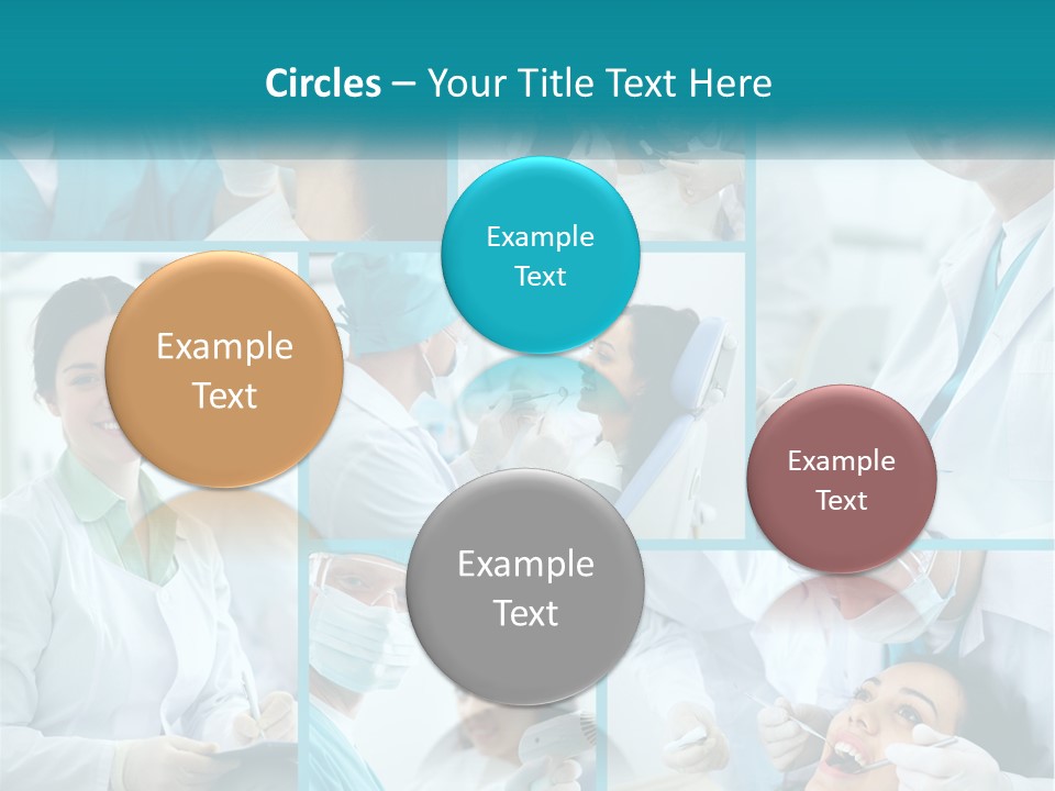 A Collage Of Photos Of A Dentist And A Patient PowerPoint Template