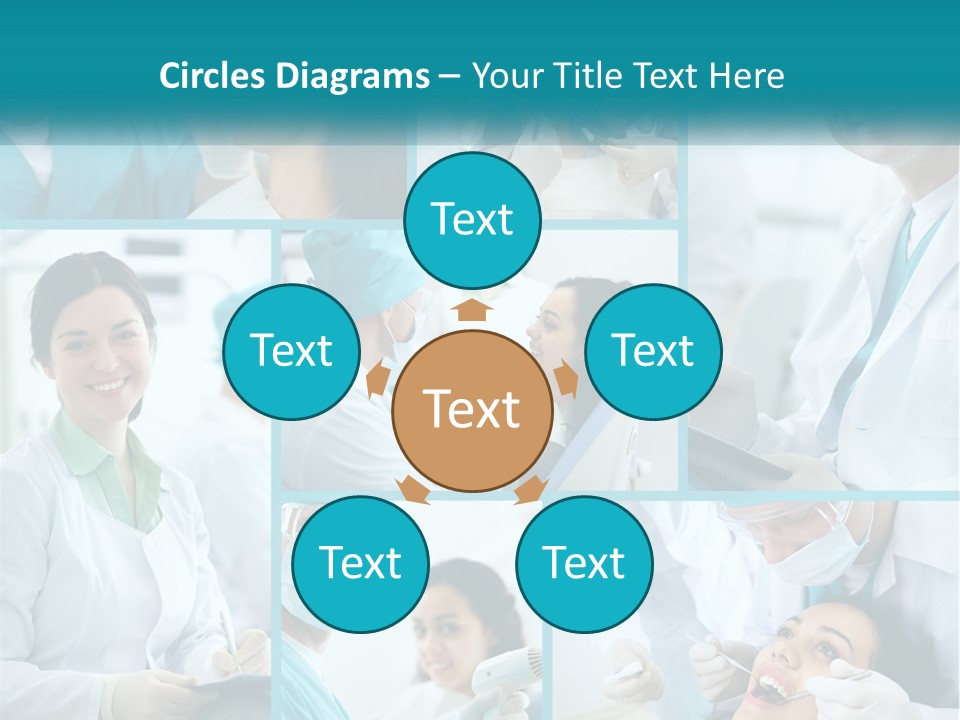 A Collage Of Photos Of A Dentist And A Patient PowerPoint Template