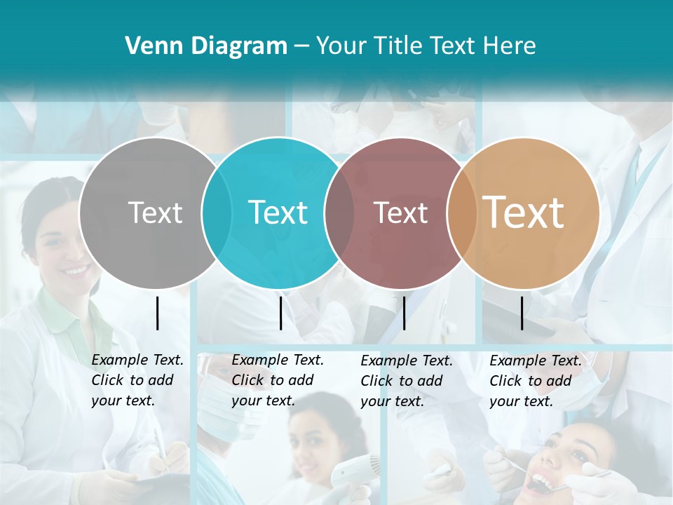 A Collage Of Photos Of A Dentist And A Patient PowerPoint Template