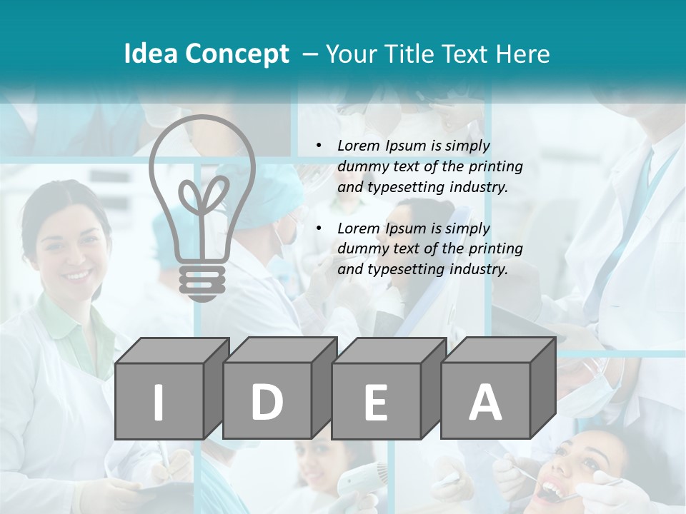 A Collage Of Photos Of A Dentist And A Patient PowerPoint Template