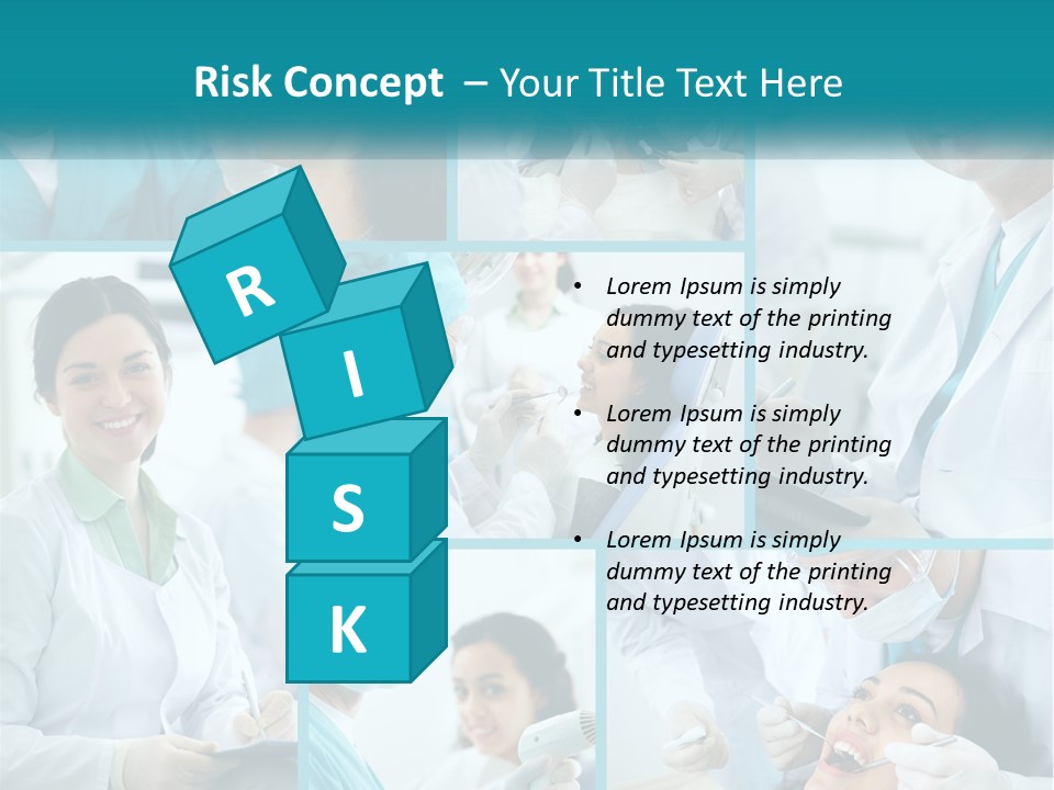 A Collage Of Photos Of A Dentist And A Patient PowerPoint Template