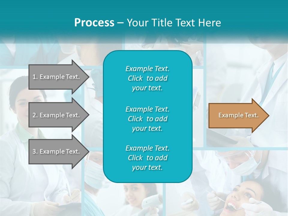 A Collage Of Photos Of A Dentist And A Patient PowerPoint Template