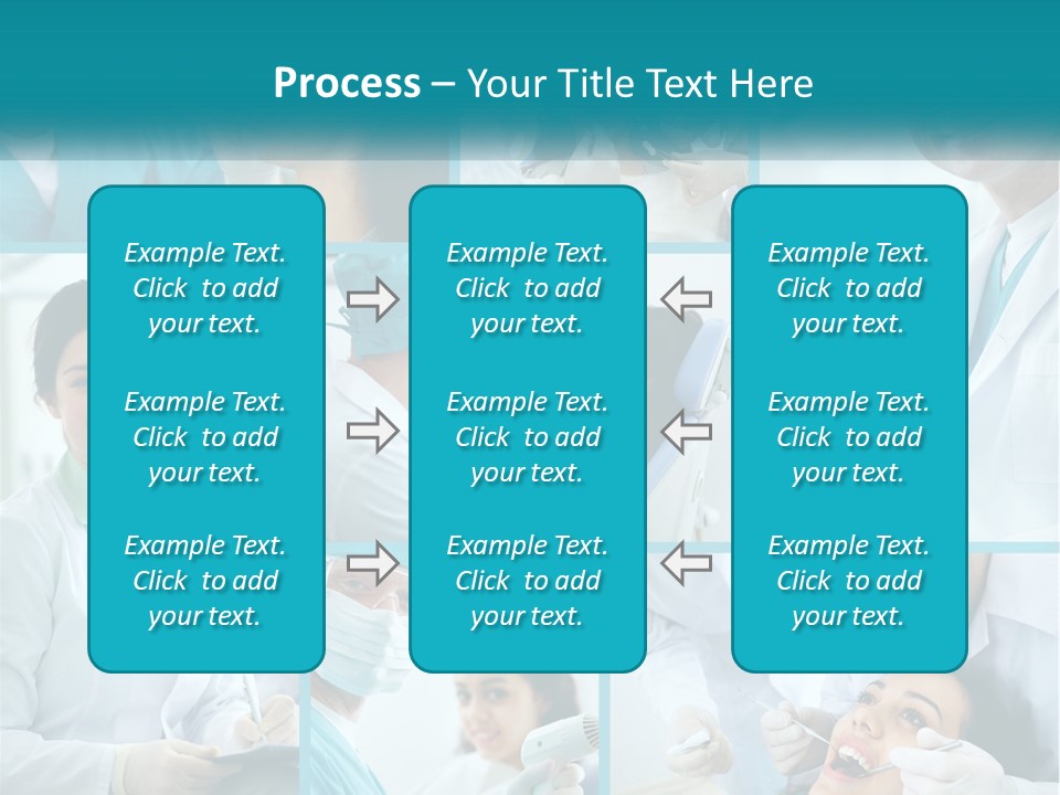 A Collage Of Photos Of A Dentist And A Patient PowerPoint Template