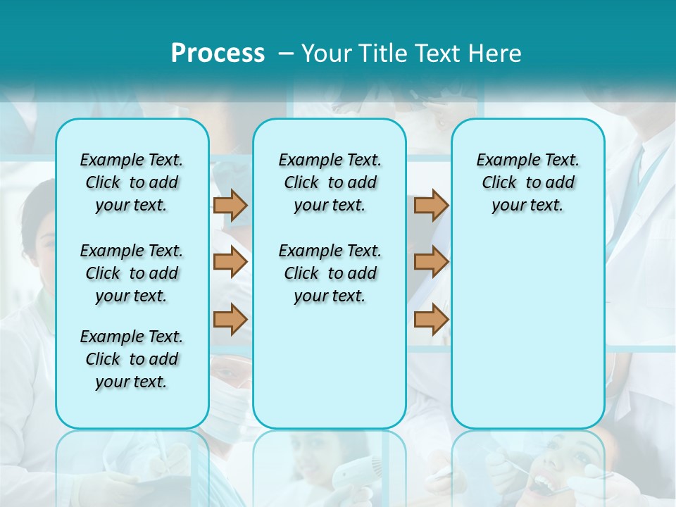 A Collage Of Photos Of A Dentist And A Patient PowerPoint Template