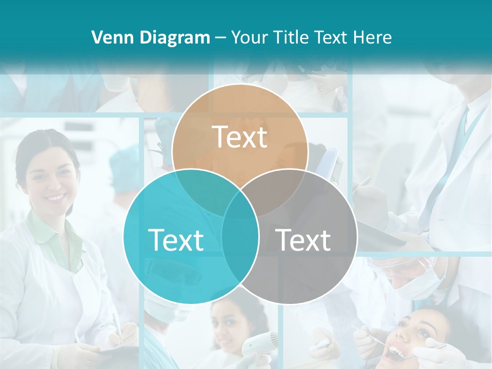 A Collage Of Photos Of A Dentist And A Patient PowerPoint Template