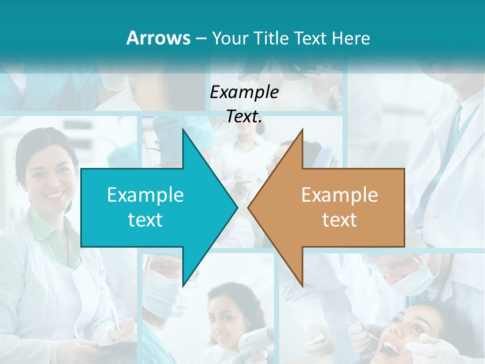 A Collage Of Photos Of A Dentist And A Patient PowerPoint Template
