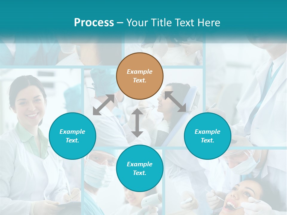 A Collage Of Photos Of A Dentist And A Patient PowerPoint Template