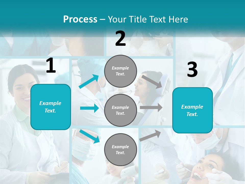 A Collage Of Photos Of A Dentist And A Patient PowerPoint Template