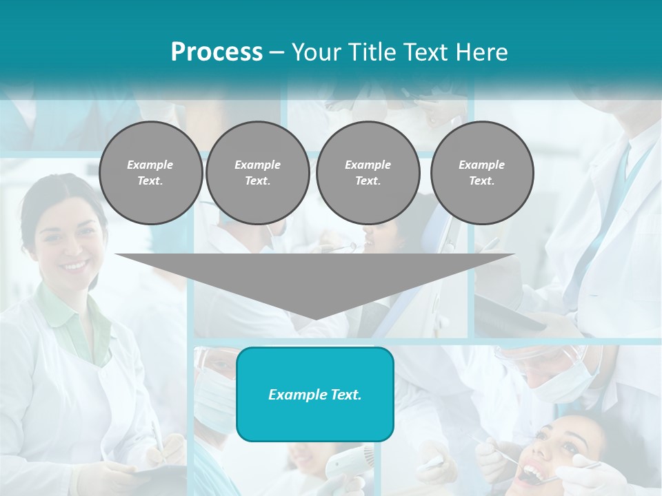 A Collage Of Photos Of A Dentist And A Patient PowerPoint Template