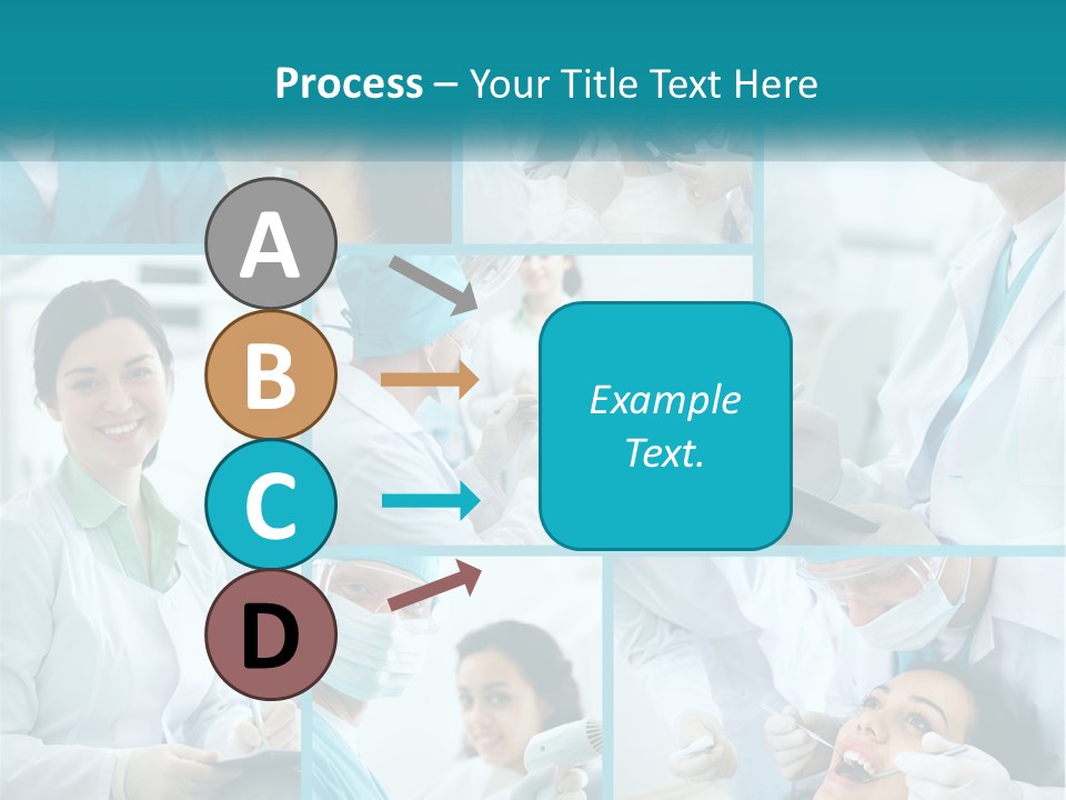 A Collage Of Photos Of A Dentist And A Patient PowerPoint Template
