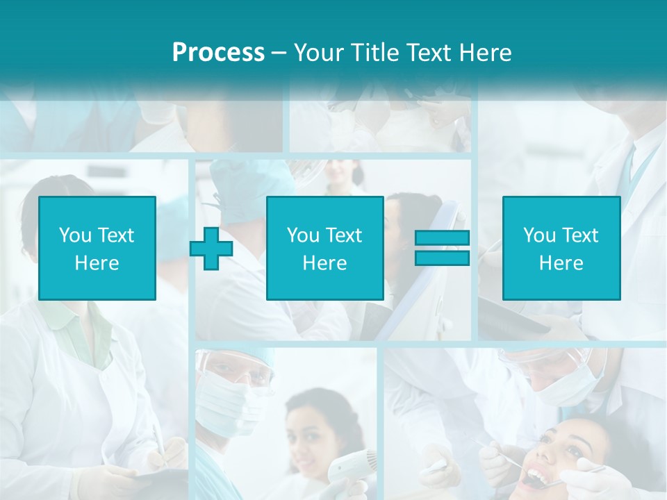 A Collage Of Photos Of A Dentist And A Patient PowerPoint Template