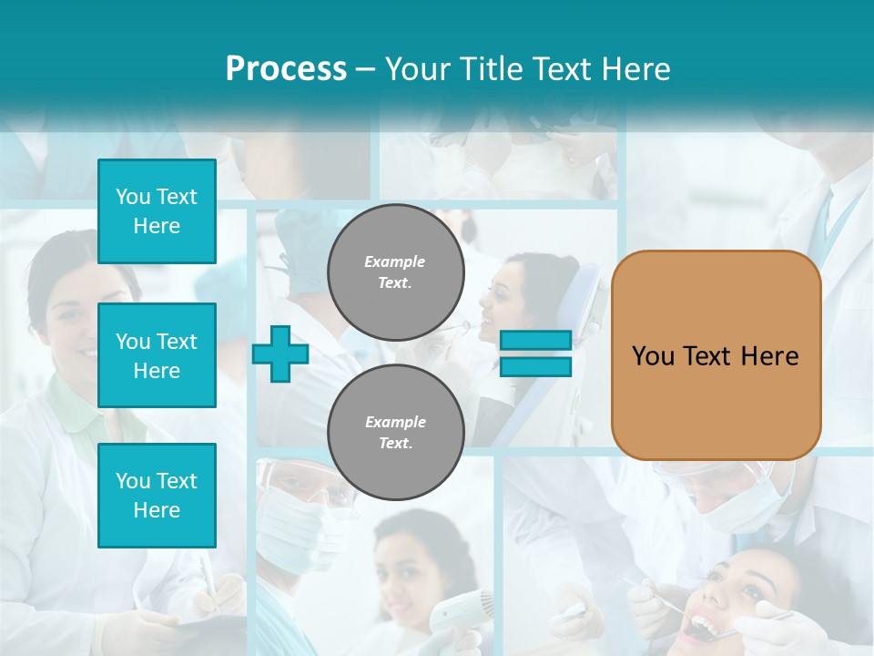 A Collage Of Photos Of A Dentist And A Patient PowerPoint Template