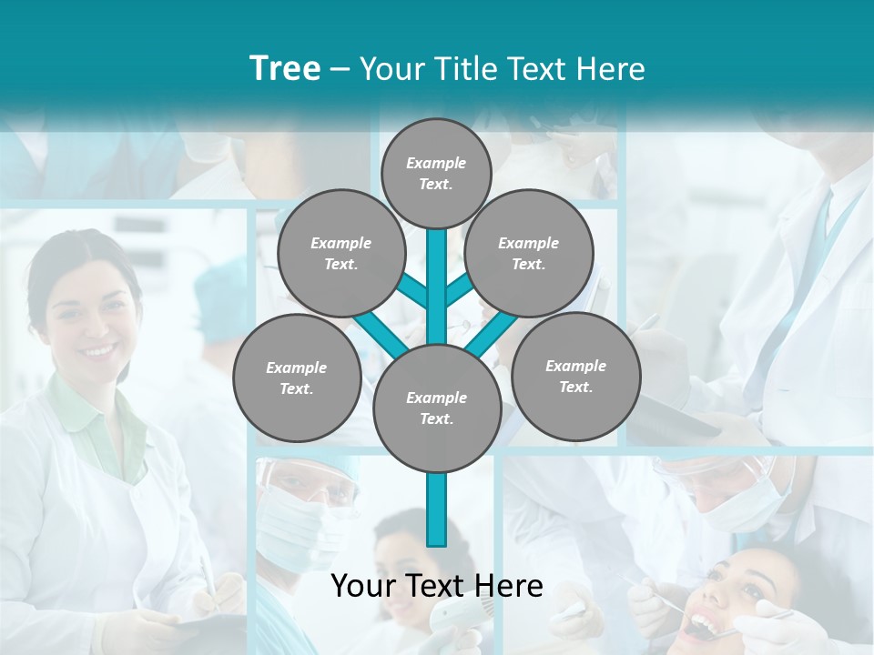 A Collage Of Photos Of A Dentist And A Patient PowerPoint Template