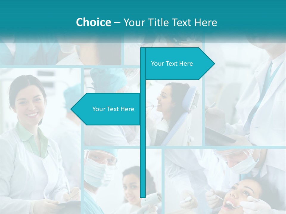 A Collage Of Photos Of A Dentist And A Patient PowerPoint Template